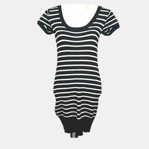 Body C fitted striped black and white dress. M
